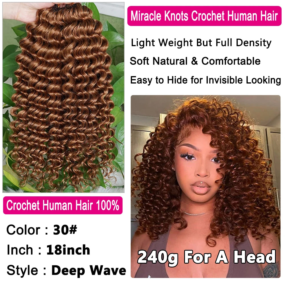 Deep Wave Crochet Hair Extensions – Multiple Colors & Pack Sizes