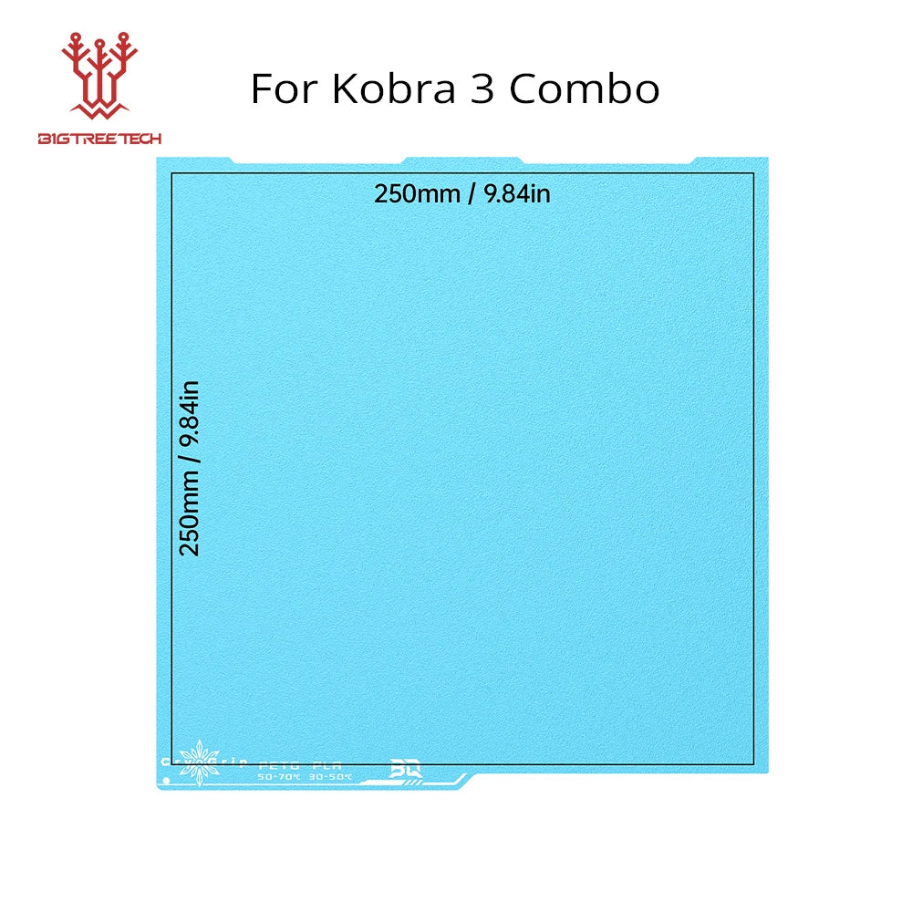 BIQU Panda Build Plate CryoGrip Pro Coating No Clog Spring Steel Double-sided for BambuLab Voron Kobra Adventurer 5M 3D Printer