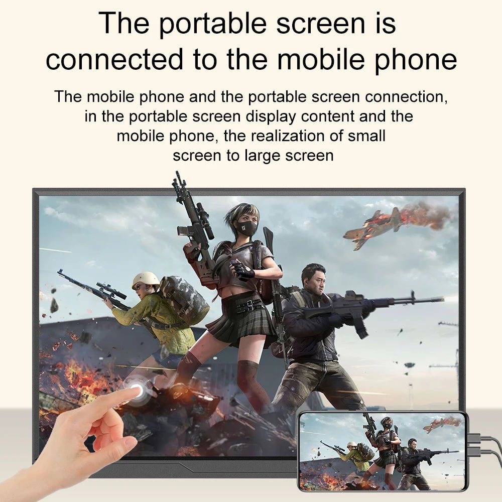 15.6inch Portable Monitor 120Hz/RGB100% /Touch Screen With VESA Hole Extended Display For Phone PC Loptop Xbox PS4/5 Switch