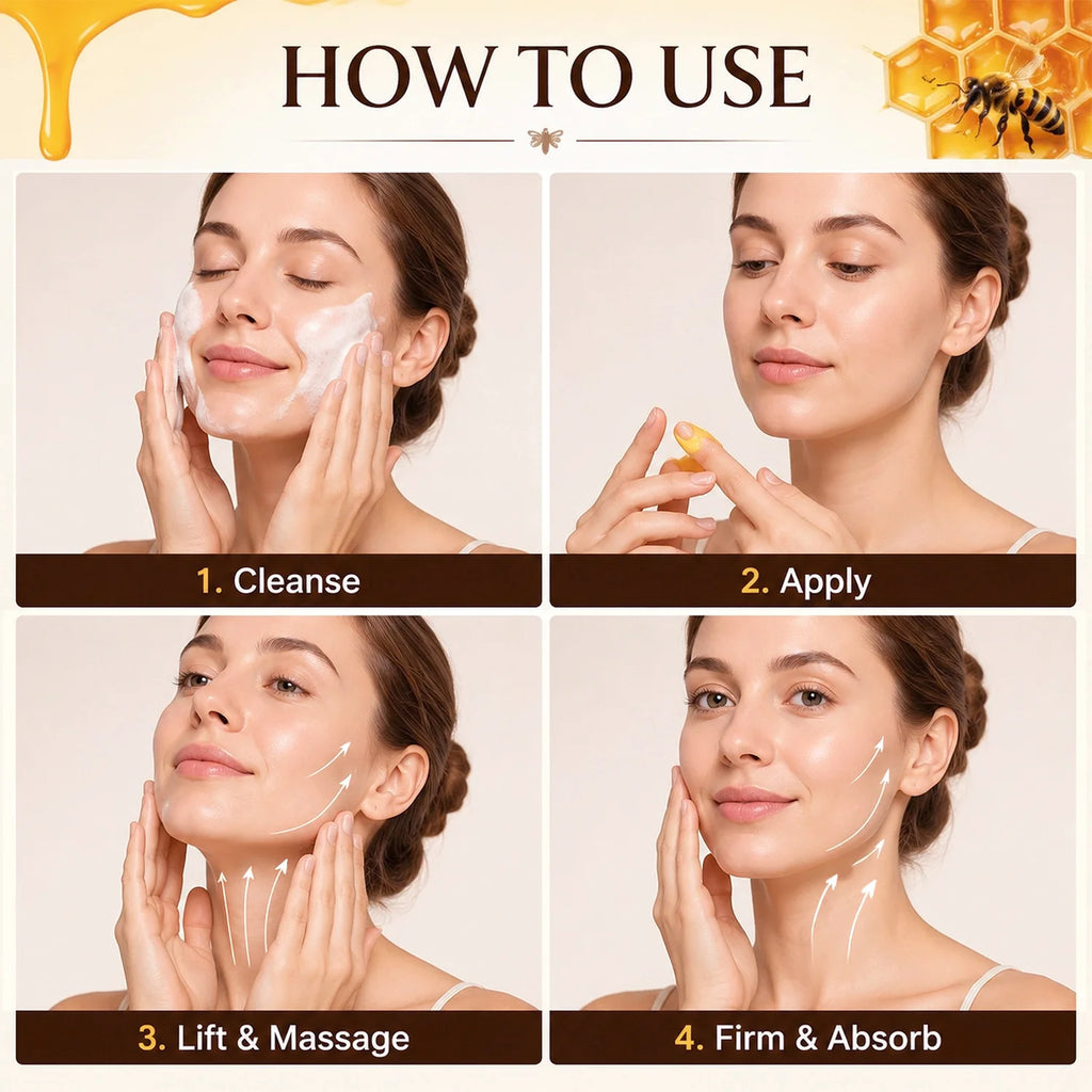 Bee Venom Face & Neck Cream with Hyaluronic Acid – Lifting, Smoothing & Hydrating Moisturizer for Visible Contour Improvement.