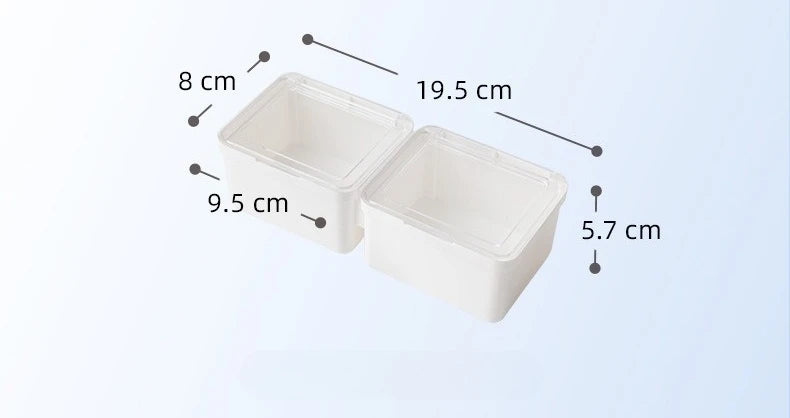 Double-Open Transparent Lid Storage Box - Multi-Purpose Organizer Container for Stationery, Cosmetics & Home Small Item Tidy