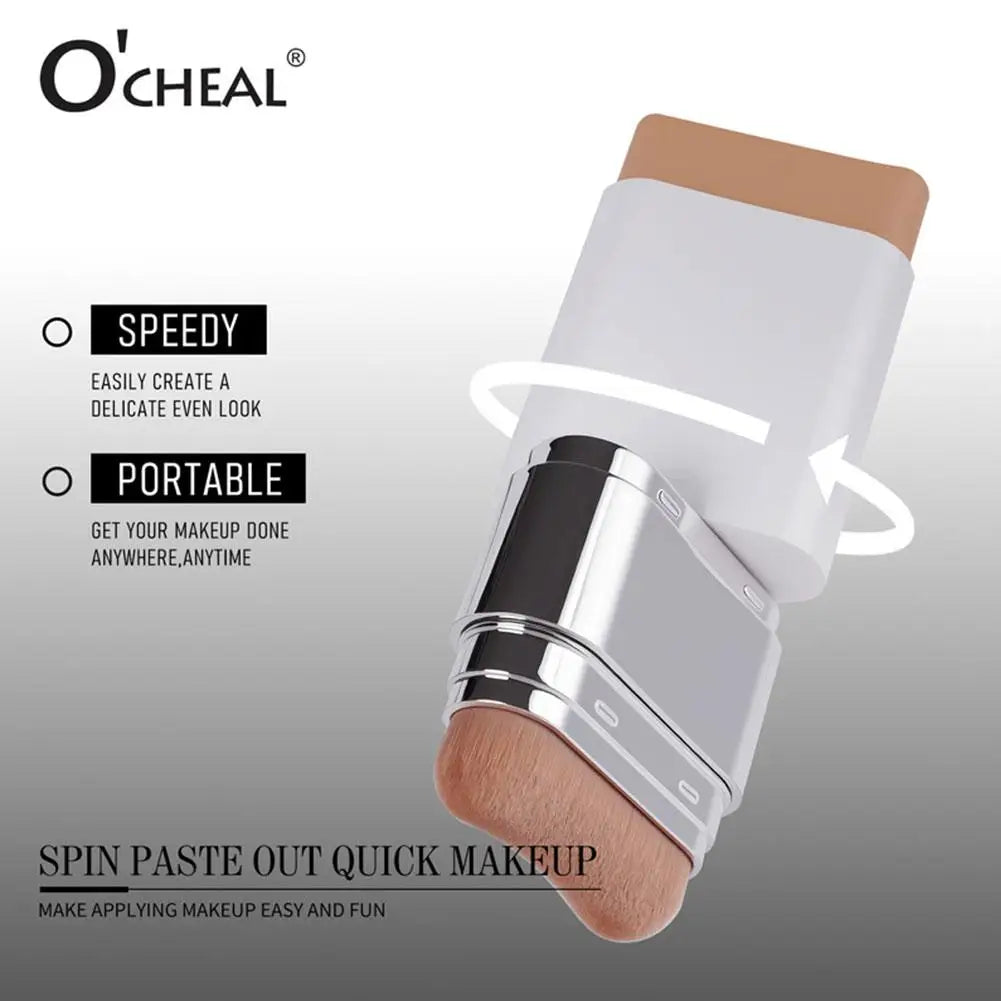 Contouring Double-Ended Foundation Stick 20g Waterproof Sweatproof Dual-End Base Contour Mousse Texture Oil-Control Natural Matt