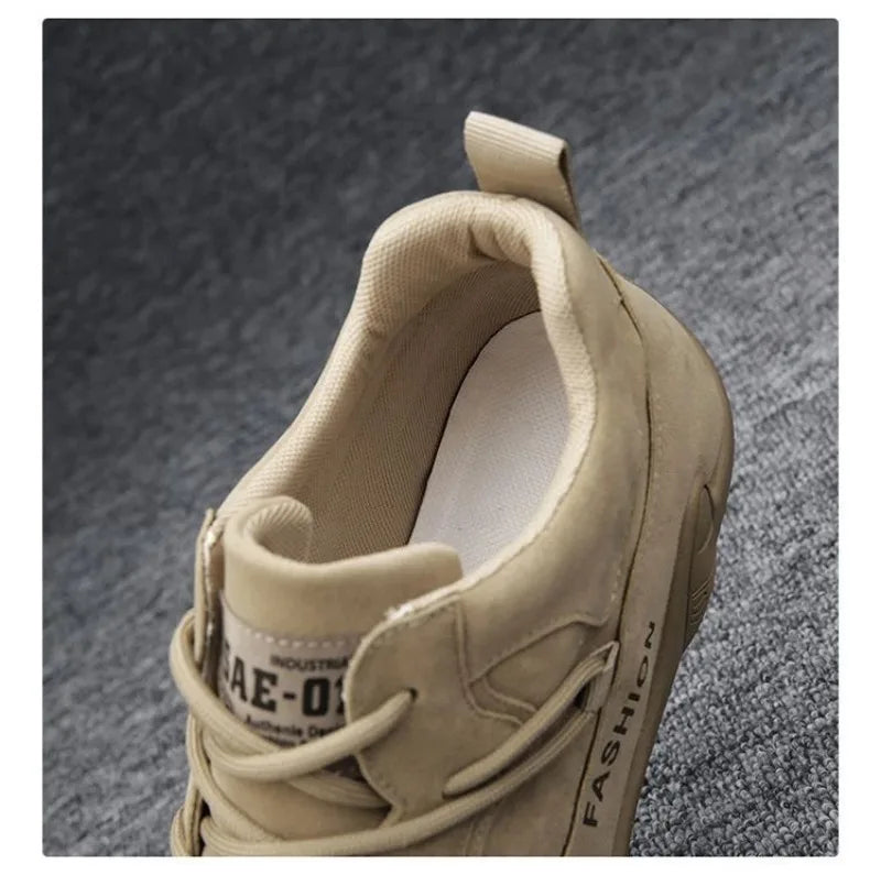 2026 Men's Lace-Up Safety Boots Non-Slip Workwear Low-Cut Shoes Abrasion-Resistant Lightweight Construction Soft Sole Sneakers