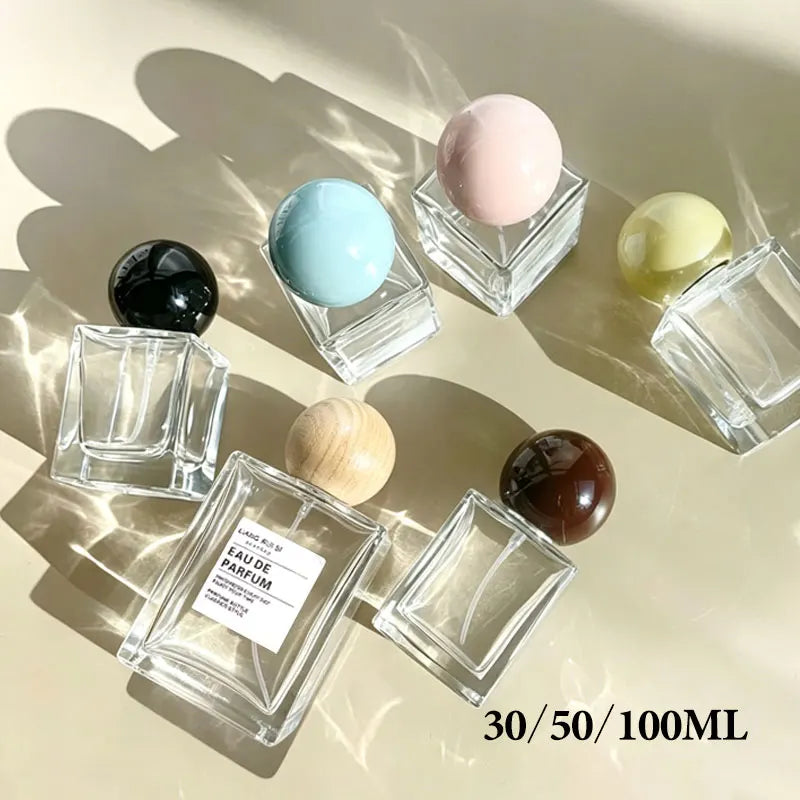 30/50/100ML Square Glass Perfume Bottles Portable Spray Bottle Large Capacity Replacement Empty Wholesale Refillable Containers