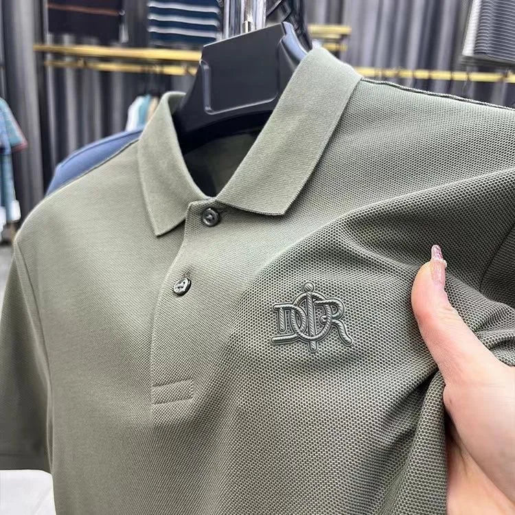 100% pure cotton high-end short sleeve men's polo shirt summer designer luxury brand embroidered Paul T-shirt fashion men's wear