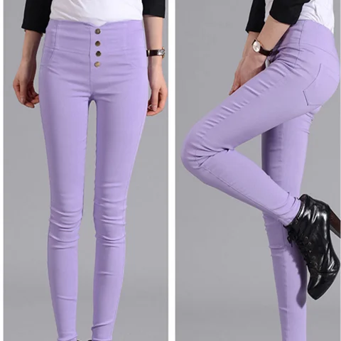 Streetwear Fashion Women Skinny Pencil Pants Spring Autumn New Elastic High Waist Korean Clothing Solid Thin Casual Trousers 5XL