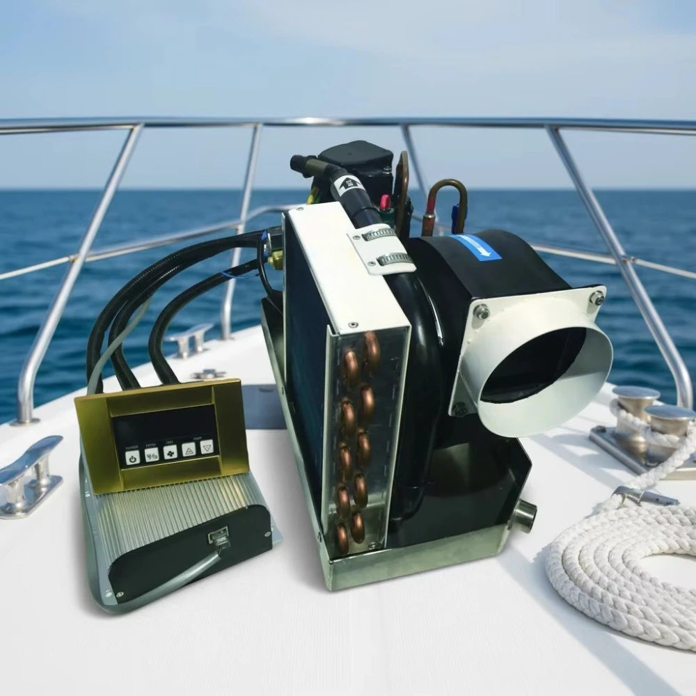 For Industrial Marine 12000btu 12V Self-Contained Air Conditioner Heating Cooling System for Vessels Boats DC