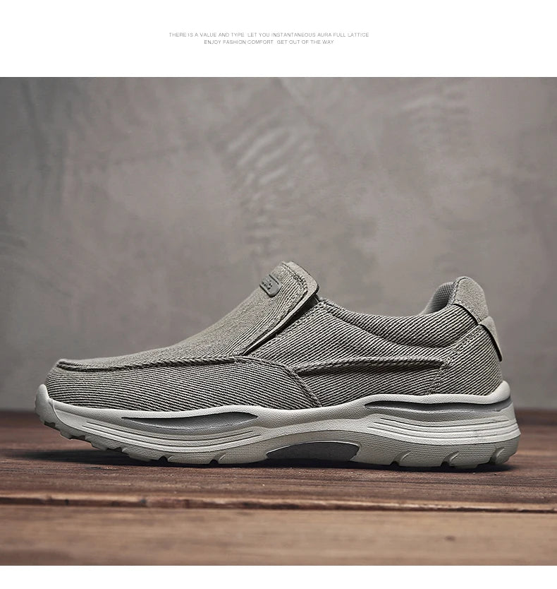 Men's Casual Shoes Canvas Breathable Loafers Men 2025 New Male Comfortable Outdoor Walking Shoes Classic Loafers Men Sneakers