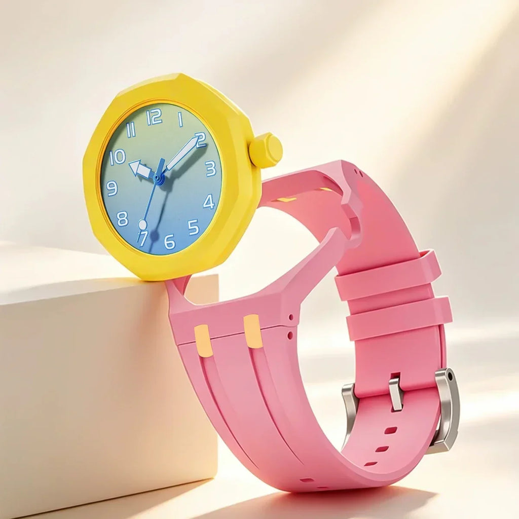 2 IN 1 PC Mod Kit Case Frame +Strap for Swatch AP Royal Pop Modification Integrated Silicone Matte Cover Bumper Band Accessories