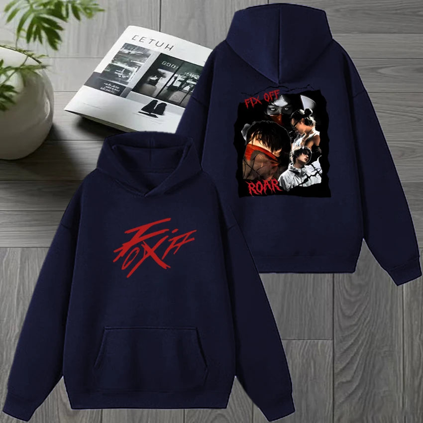 ATEEZ Mingi 2025 New Album Double Sided printed Sweatshirt Autumn Winter Men women Trend Y2k White Hoodie Unisex Fleece pullover