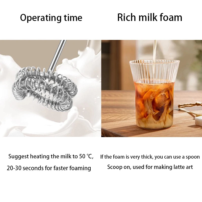 Gbbma Electric Milk Frother Handheld Egg Beater Foamer Coffee Maker Electric Blender Mixer Mini Portable Blender Kitchen Tool