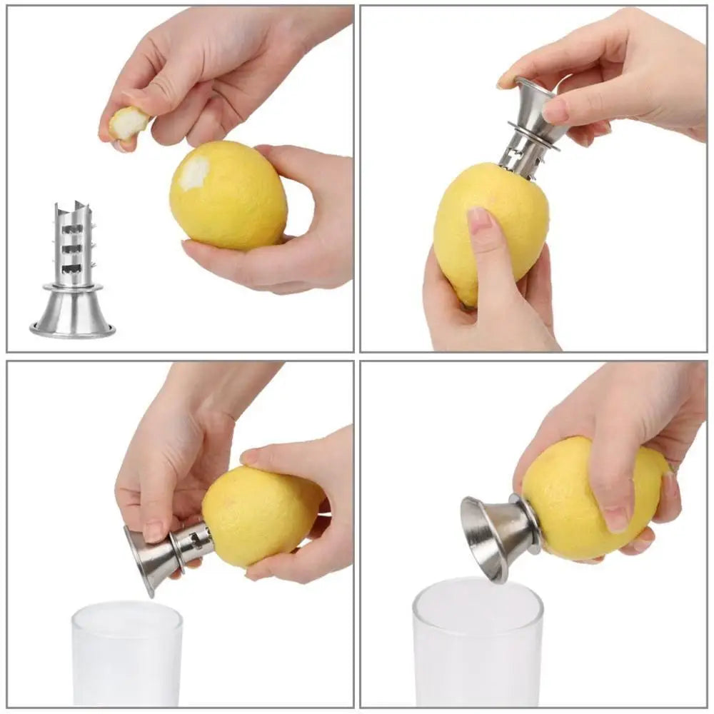 Mini Manual Household Juice Squeezer New Creative Stainless Steel Lemon Juicer Kitchen Gadgets Convenient Fruit Tools