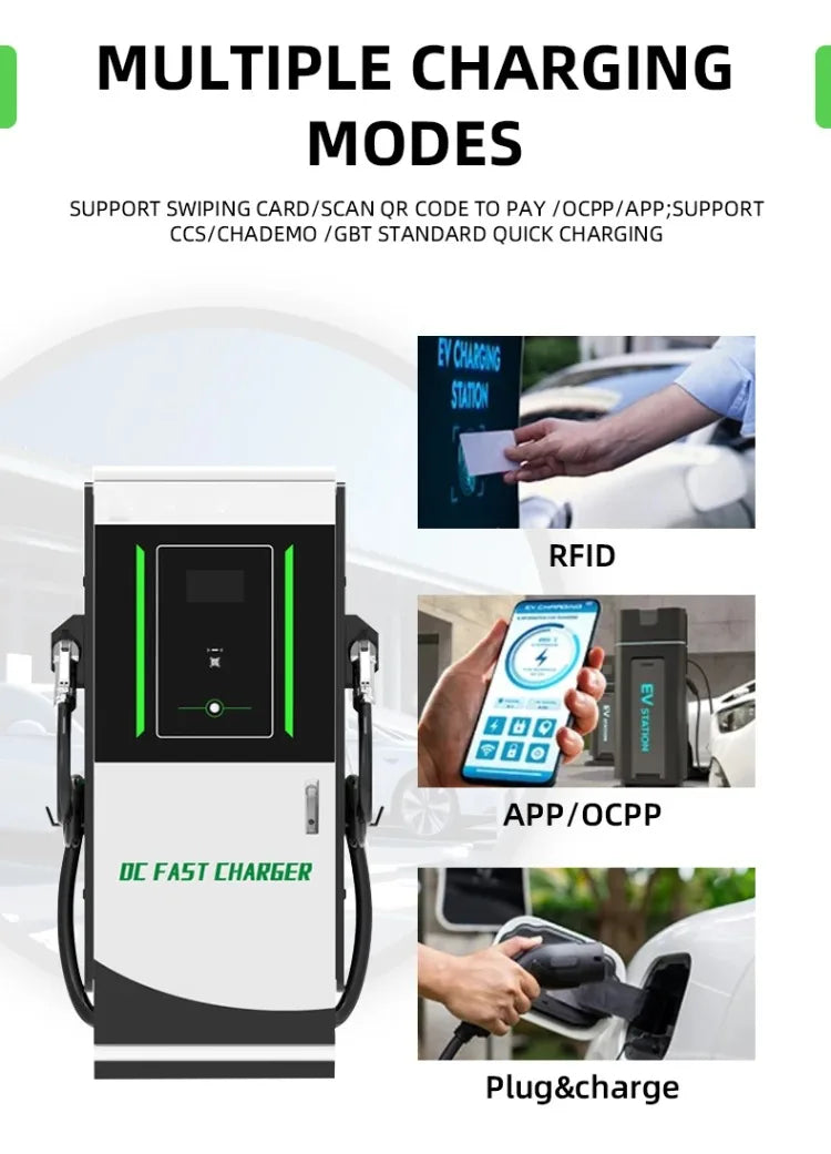 DC EV Charger 30kW Fast Charging Station CCS2 CCS1 NACS OCPP 1.6J Smart RFID Wallbox Commercial EV Charger UL Listed