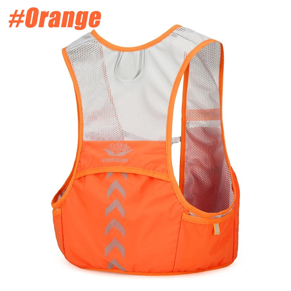 FVXVXV New Running Water Bottle Storage Vest Lightweight Running Vest Reflective Hydration Water Chest Pack With Phone Holder