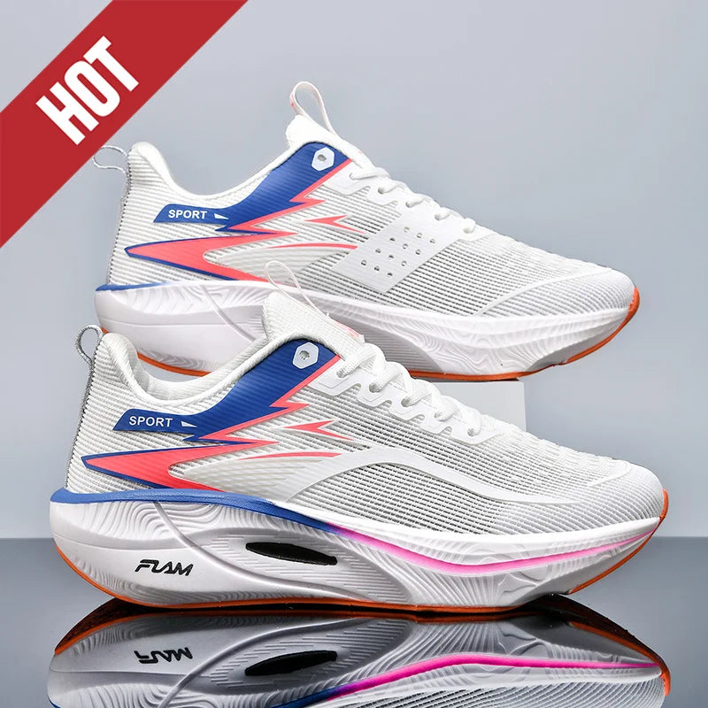 Running Shoes Carbon Board Speciality Marathon Men Sports Breathable Lightweight Women's Comfortable Athletic Nonskid Sneakers