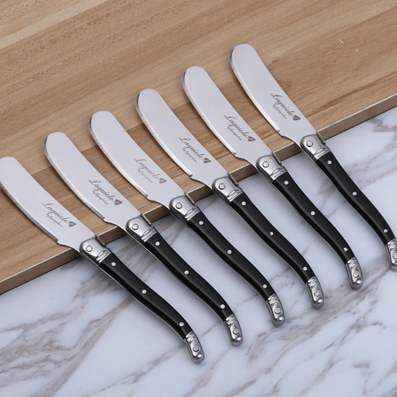 6.25inch Stainless Steel Butter Cutter Cheese Jam Spreaders Wipe Cream Cutter Kitchen Gadgets Laguiole  Butter Bread Tool 4-6pc