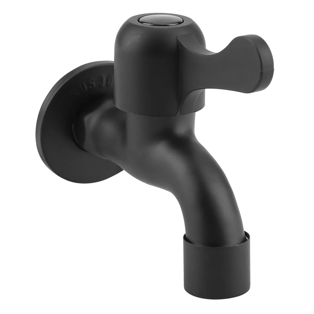 304 Stainless Steel Black Wall Mount Tap Garden Water Faucet for Bathroom(Washing Machine)