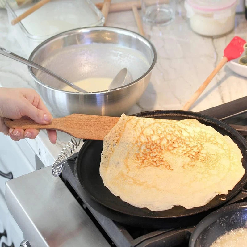 Wooden Crepe Maker Pancake Batter Spreader Stick Spatula Pancake Spreader Tool Crepe Maker Cooking Baking Tool Kitchen Gadgets