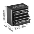 SucceBuy 5-Drawer 8.6in Metal Tool Box Red/Black Portable Small Tool Chest with PP Feet Pads for Garage Workshop Tools Storage