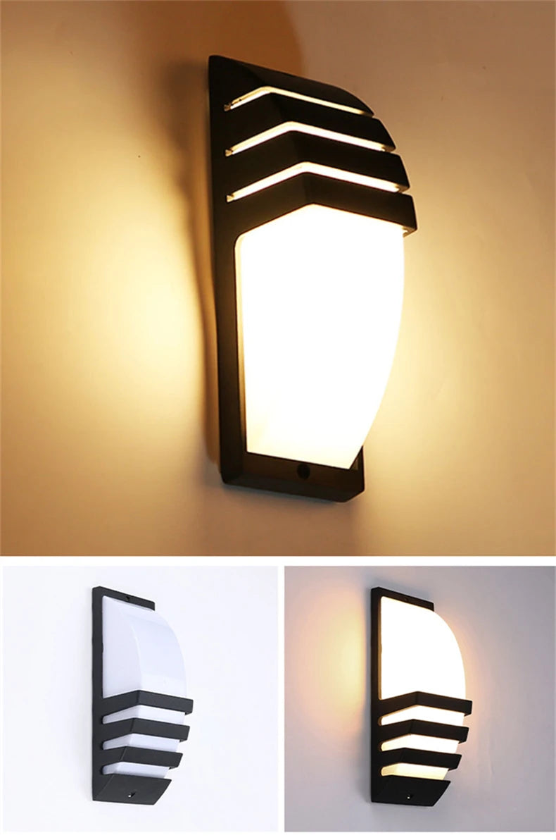 Outdoor LED Wall Lamp E27 IP65 Waterproof Aluminum Garden Porch Light 110V 220V Exterior Decor Sconce Street Lighting Fixture