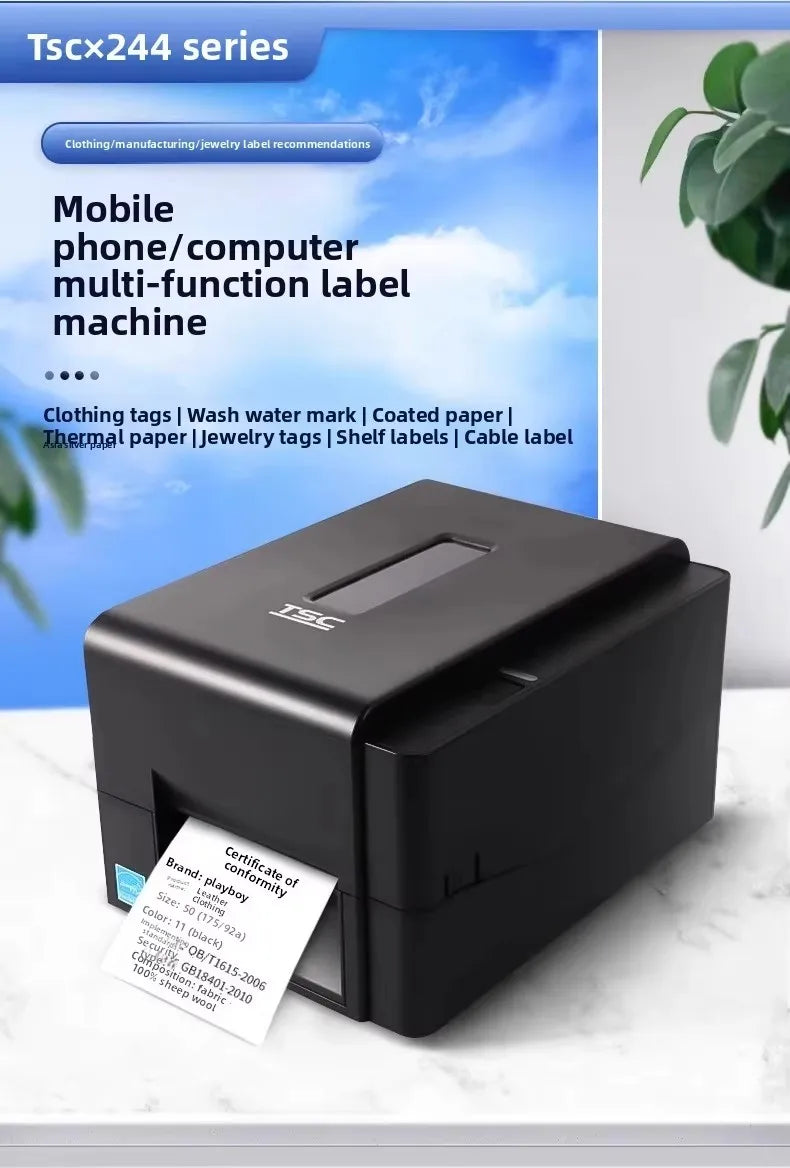 High Efficiency Thermal Transfer Desktop Smart Printer TE210 TE310 Shipping Label Sticker Printer For Logistics Express