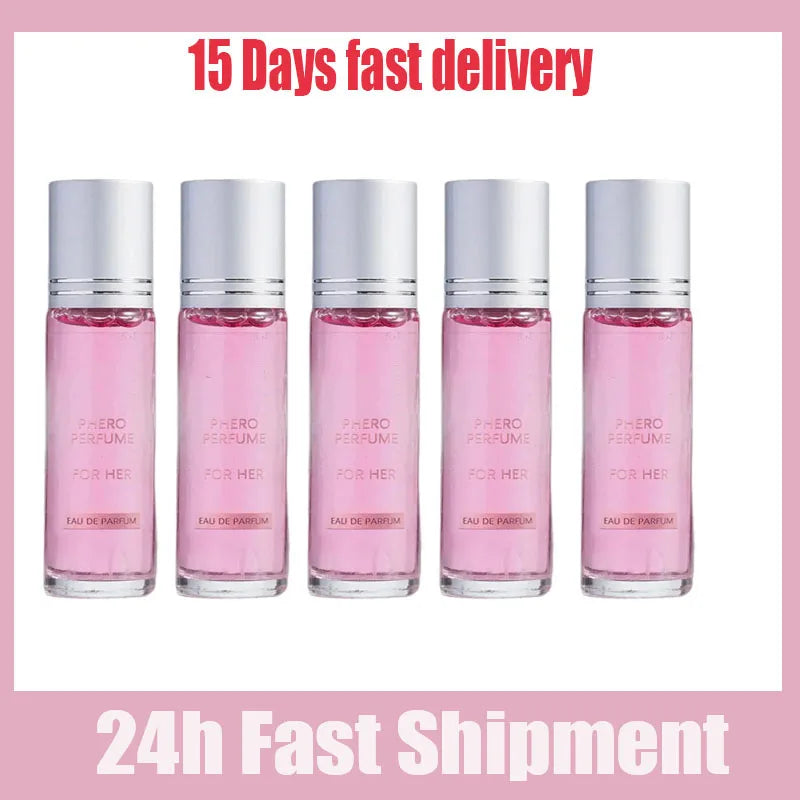 EELHOE 10ml Pink Rollerball Phero Fragrance Long Lasting Scent Portable Body Dating Essential For Man Women Lasting Relationship