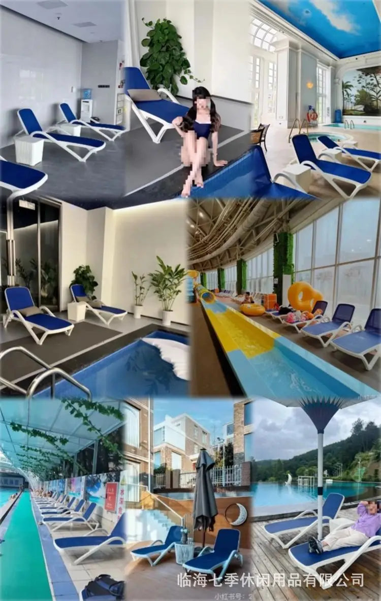 Outdoor pool loungers Hot spring Hammam bathroom Plastic leisure bed Internet celebrity bed Beach amusement park hotel bed