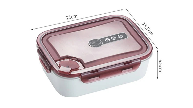 Microwavable Plastic Crisper Lunch Box Multi-compartment Bento Box Portable Food Storage Containers Office Student LeakProof Box