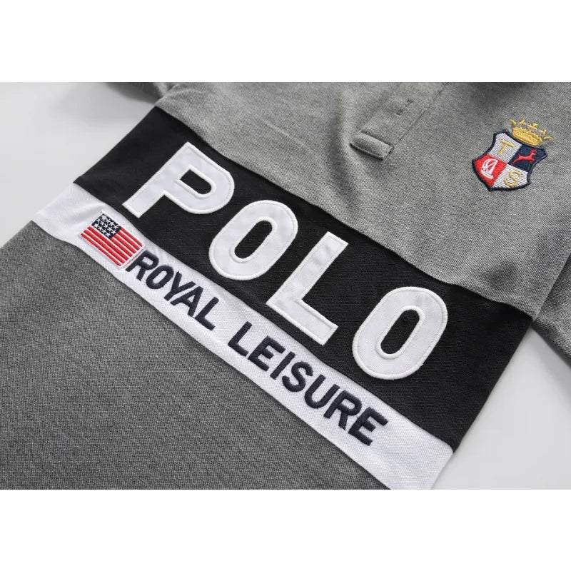 Plus Size 7XL 100% Cotton Summer Men's Polo Shirts Luxury Short Sleeve Contrast Color Letter Embroidery Simple Casual Male Tees