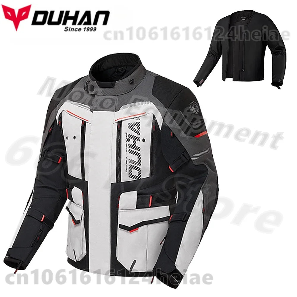 Waterproof Motorcycle Jacket and Pants Suit with CE Level Fall Protection Motocross Riding Gear for All Weather Conditions