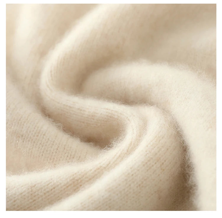 100% Australian Wool Knitted Men's O-Neck Sweater, Casual Business, Spring and Autumn Men's Long-Sleeved Pullover New Sweater