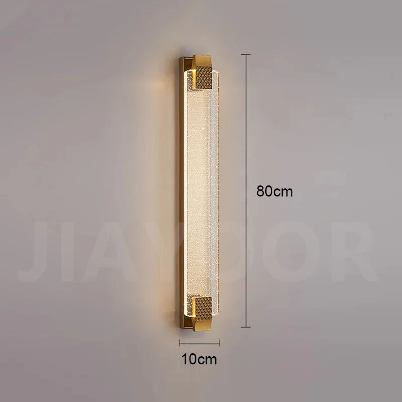 Luxury Wall Lamp Modern Gold Black LED Lamp TV Background Light Bedroom Bedside Living Room Decoration Indoor Light Bedside Lamp