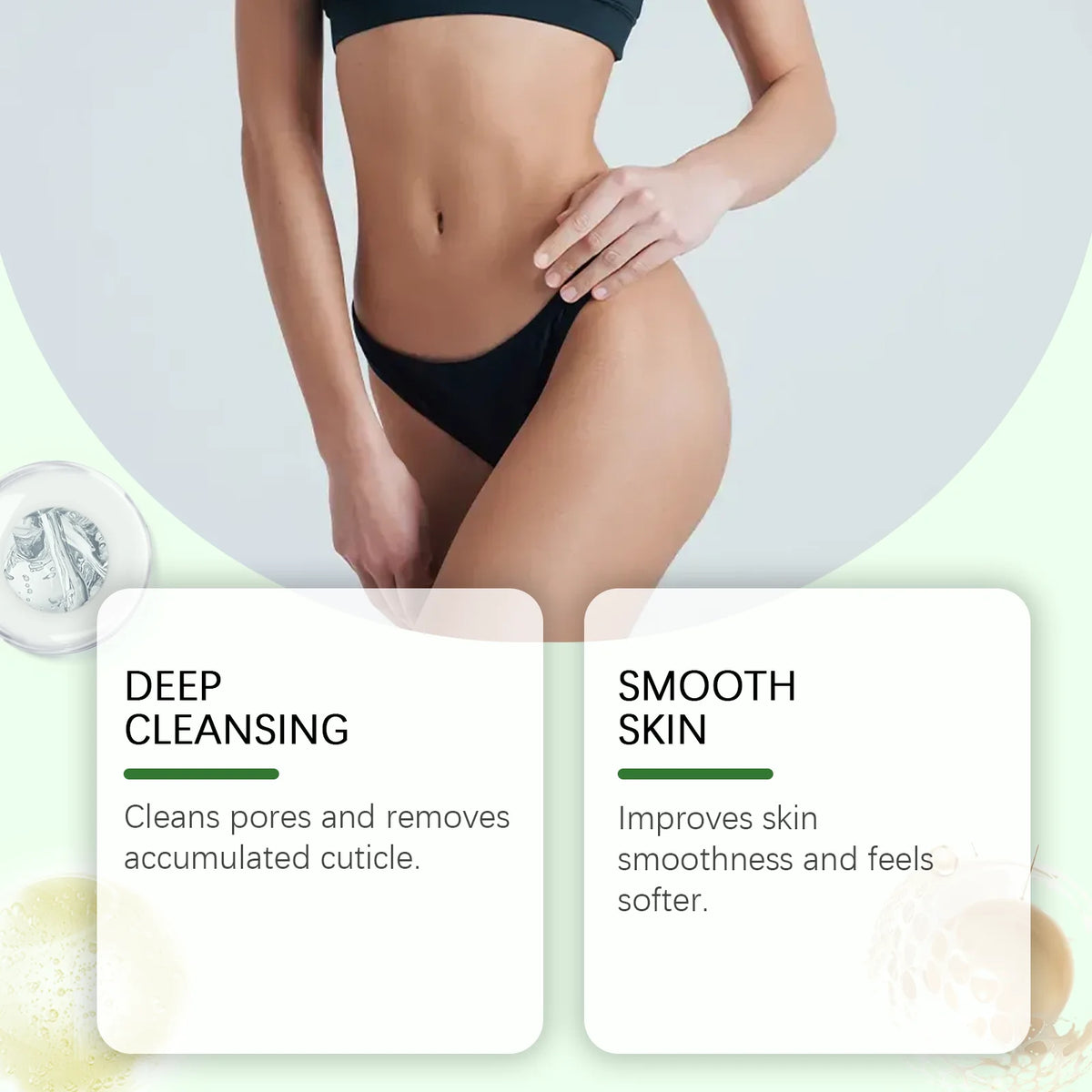 Body Exfoliating Gel, Deeply Cleanses & Moisturizes, Gently Removes Dead Skin, Clears Pores For Smoother Skin