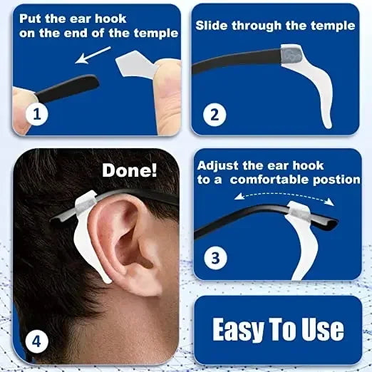 5-15pairs Silicone Anti-slip Glasses Leg Ear Sleeve Bracket Fastener Eyeglasses Accessories Grip Anti-fall Eyewear Holder