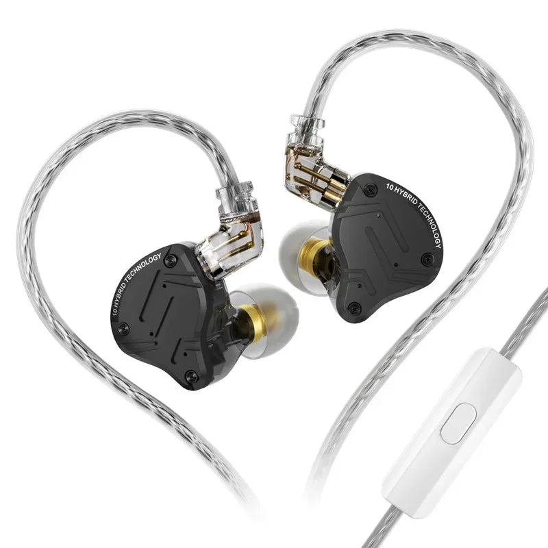 KZ ZS10 PRO X Metal Headset Hybrid drivers HIFI Bass Earbuds In-Ear Monitor Noise Cancelling Earphones ZS10PROX