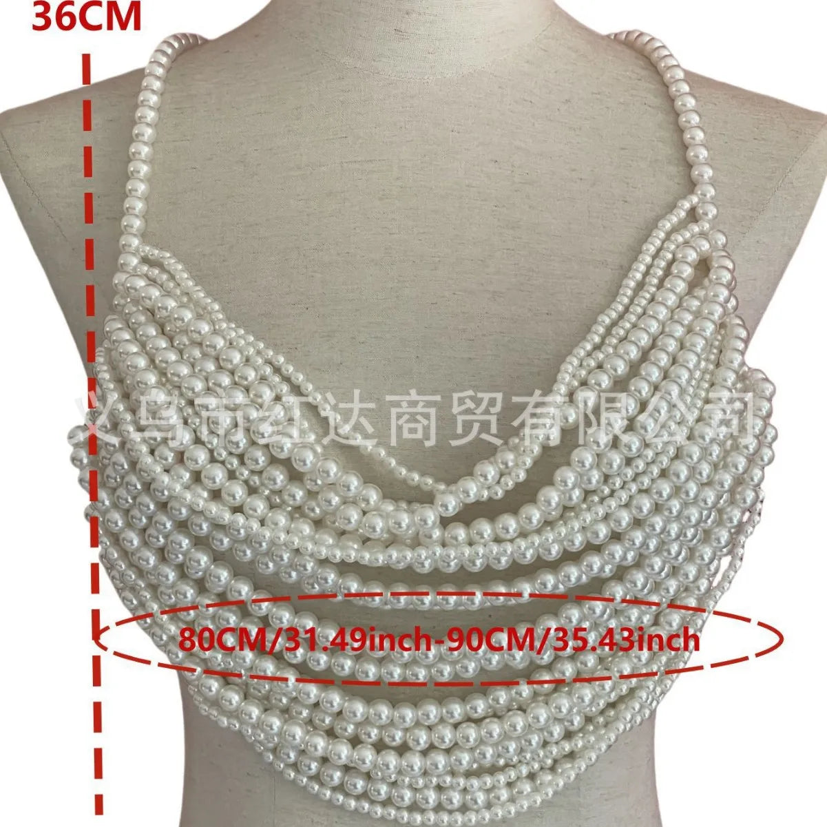 Pure Handmade Multi-Storey High Quality Pearls Camisole Tops Vest Sexy Chest Chain Decorate Hanging Neck Necklace Luxury Brand