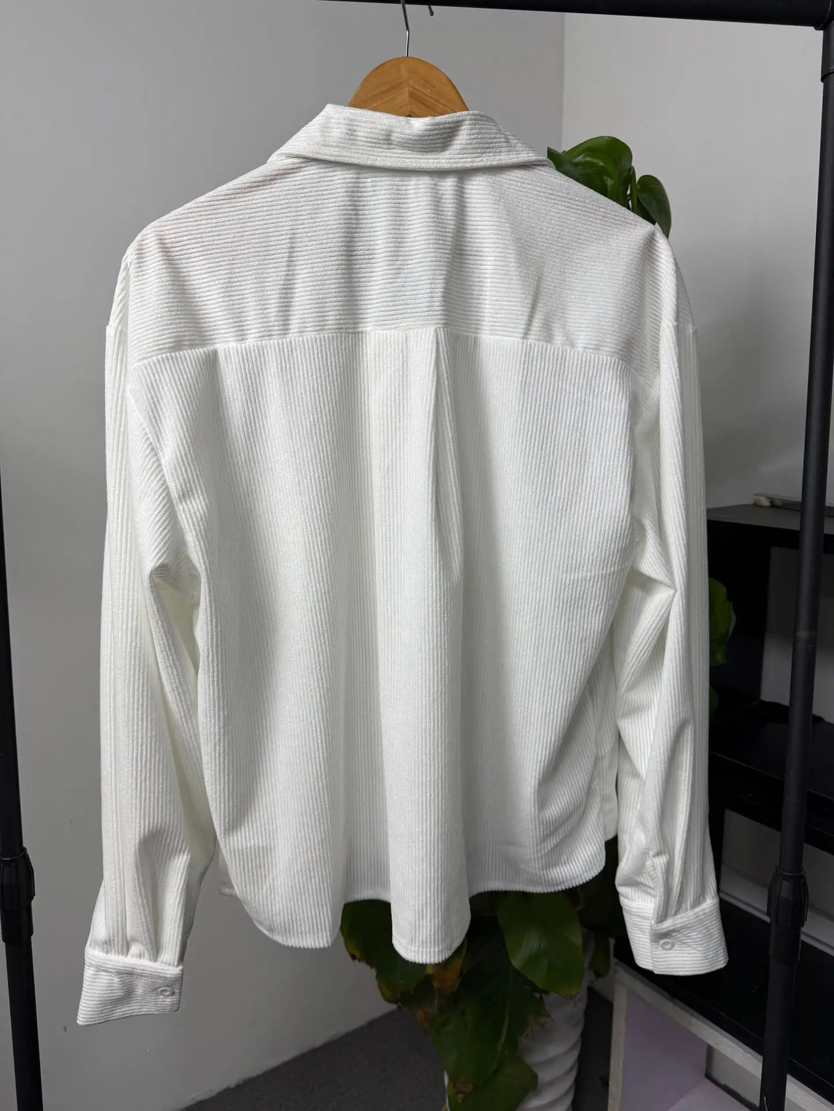 Autumn Men Corduroy Cropped Shirts Long Sleeve Solid Color Suit Collar Casual Blouse American Retro Premium Loose Cardigan Tops