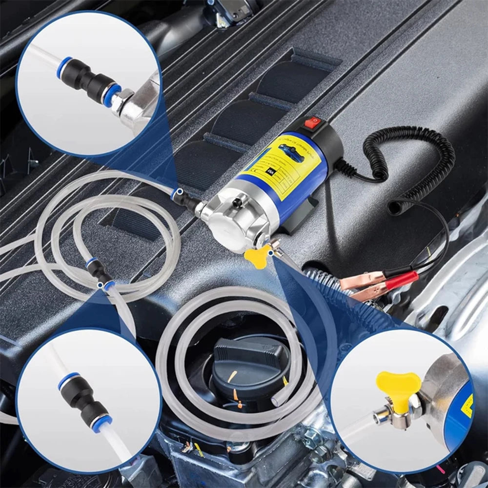 12V Electric Scavenge Suction Transfer Change Pump Oil Transfer Pump 1-4L/min Motor Oil Diesel Extractor Pump For Car