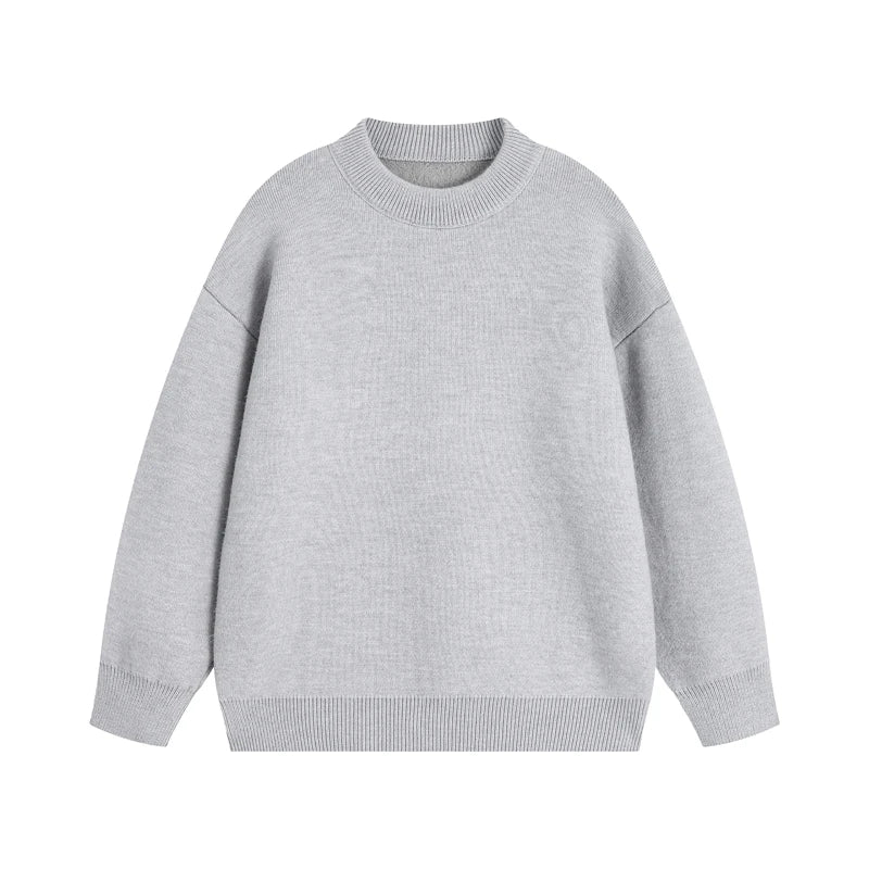 Men Korean Fashion Sweaters Solid Color Oversized Sweater Men Long Sleeve Shirts Autumn Winter Clothing Men Streetwear Pullovers