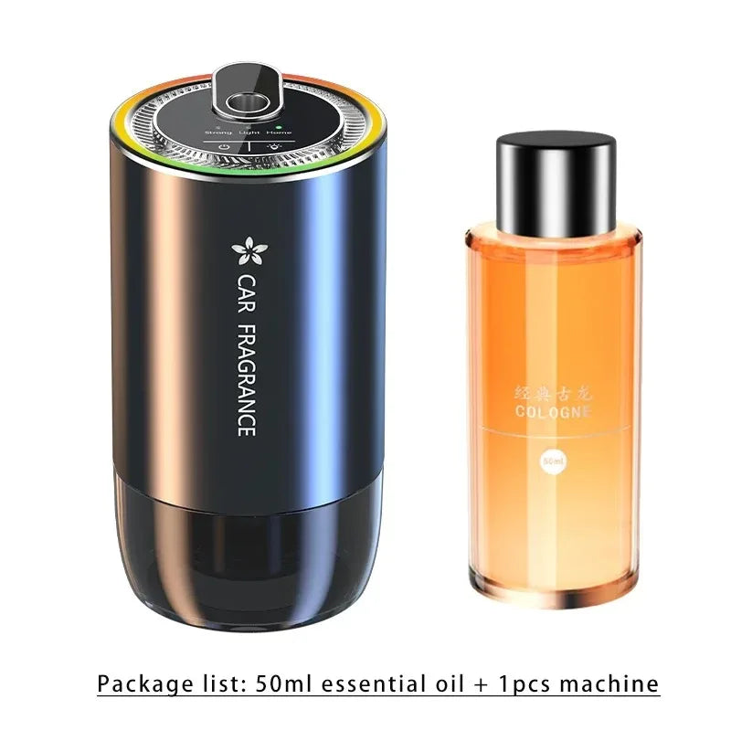 Car Air Freshener Smart Fragrance Diffuser 1000mAh Aroma Humidifier Starry Light Smell Distributor Interior Car Accessories
