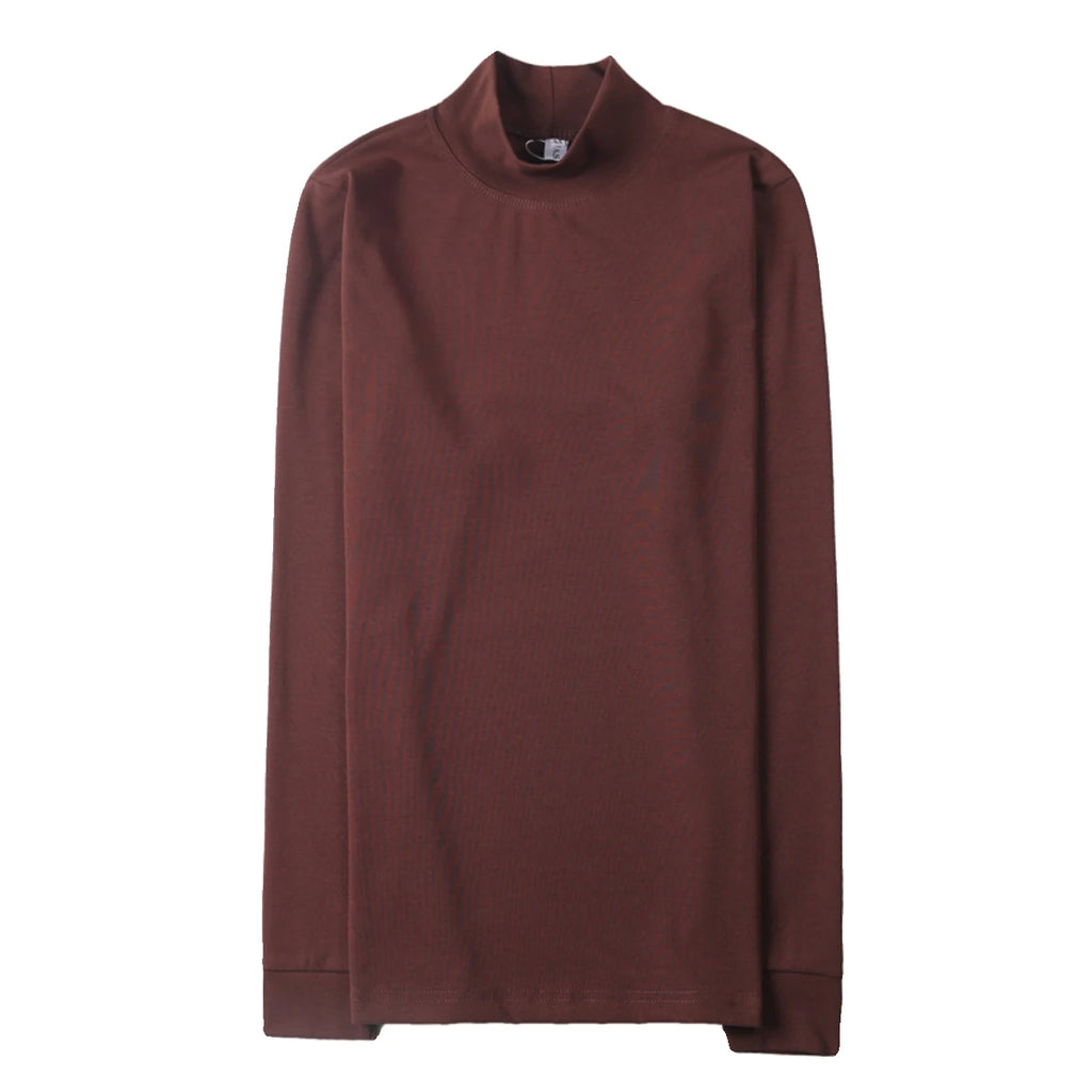 Men's T Shirts Autumn Winter New Turtleneck Long Sleeve T-Shirts For Men Clothing 2025 Slim Fit Casual Basic Tee Shirt Homme 5XL