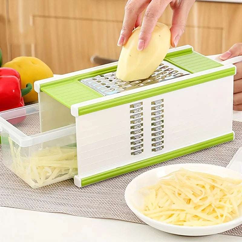 Multi-functional Manual Stainless Steel Vegetable Cutter Slicer Household Potato and Fruit Grater Creative Kitchen Gadgets