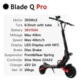 Official TEVERUN Blade Q Pro 36V 15Ah Battery 350W*2 Motor 8inch Solid Tire NFC Lock  Brake Drum brake Electric Scooter