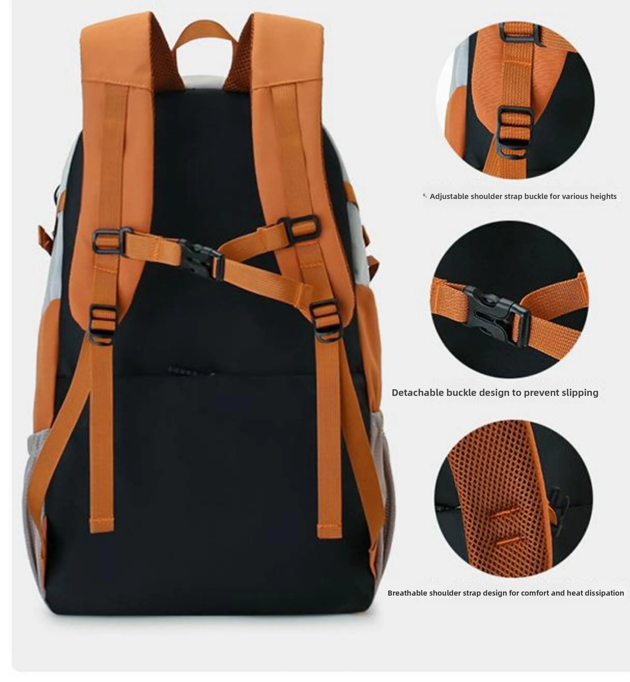 Men's Outdoor Large Capacity Backpack Travel Bag Women's Casual Hiking Bag Waterproof Lightweight Double Shoulder Bag