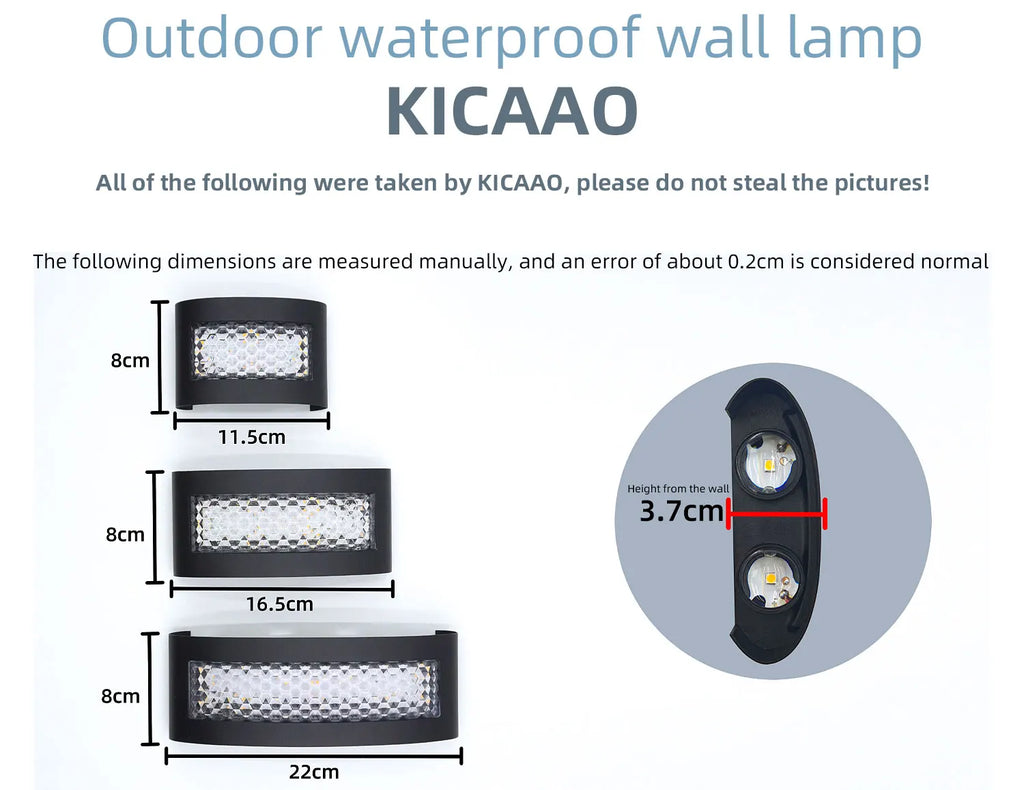 Outdoor LED Waterproof Wall Light IP65, Made of Aluminum and Plastic, Compatible with Indoor and Outdoor Sconces