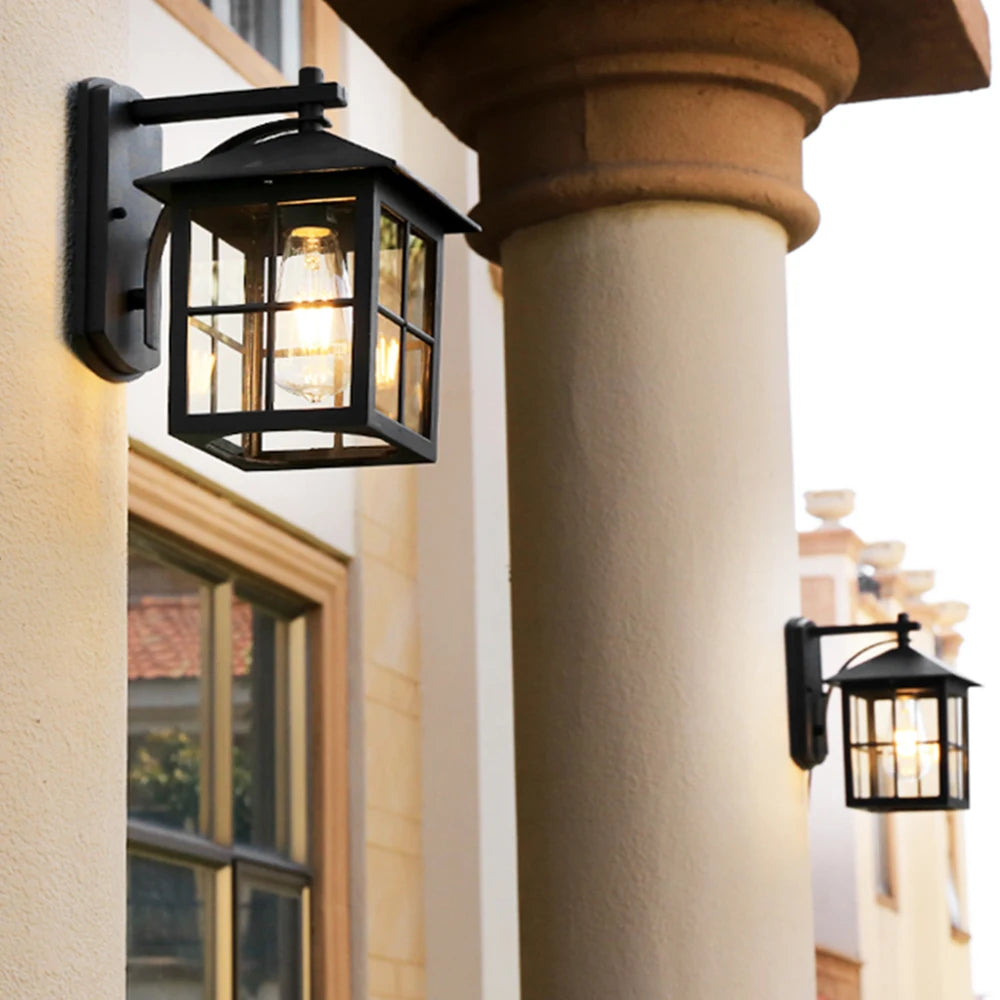 Outward Wall Lamp Outdoor Lamp E27 Bulb Waterproof Garden Lamp Balcony Wall Lamp Stairway Aisle Entrance Door Outdoor Wall Lamp