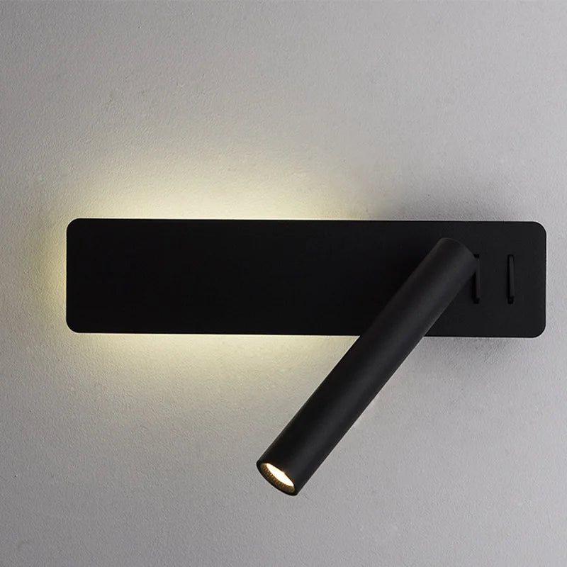 LED Wall Reading Lamp for Bedroom Hotel Minimalist Night Book Lamp Rotatable Bedside Sconce 3W Spotlight Home Lighting Fixture