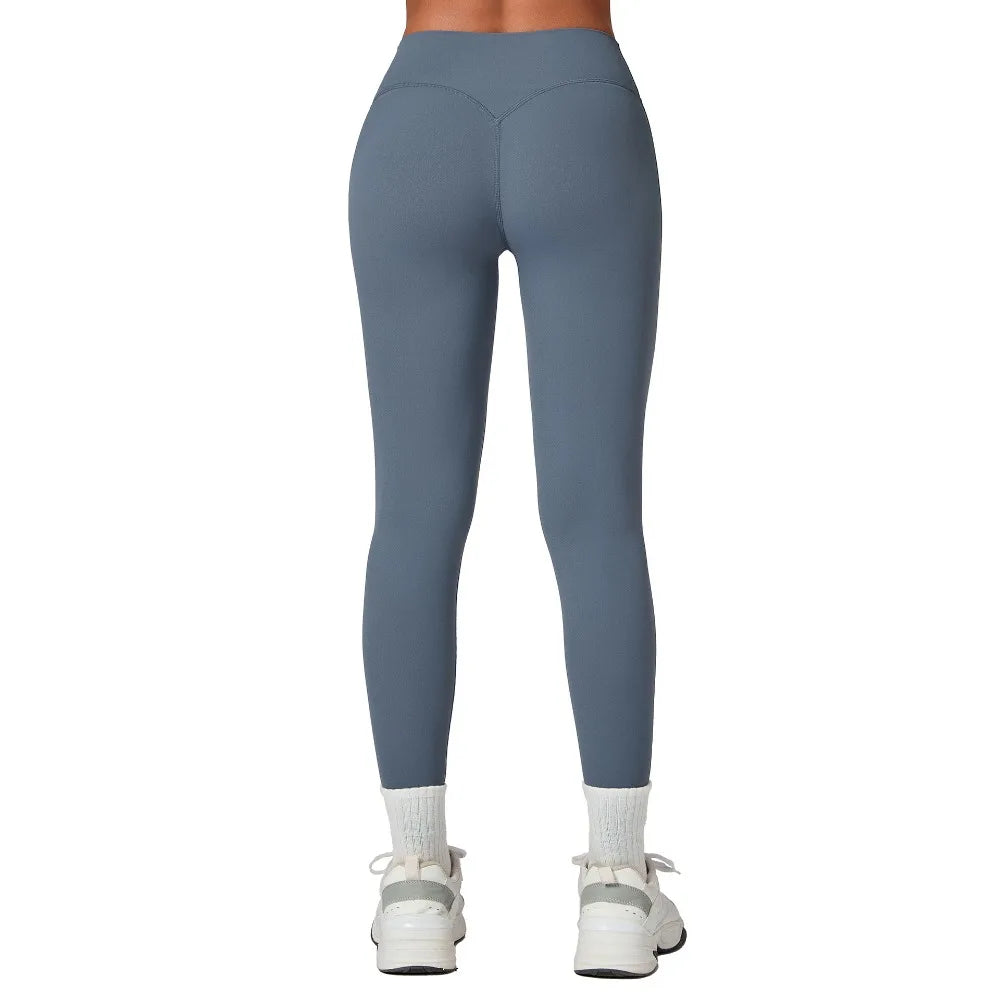 Women's Gym Workout Trousers Hip-lifting Quick-dry Yoga Pants Slimming Tight-fitting Fitness Outdoor Running Sports Long Pants