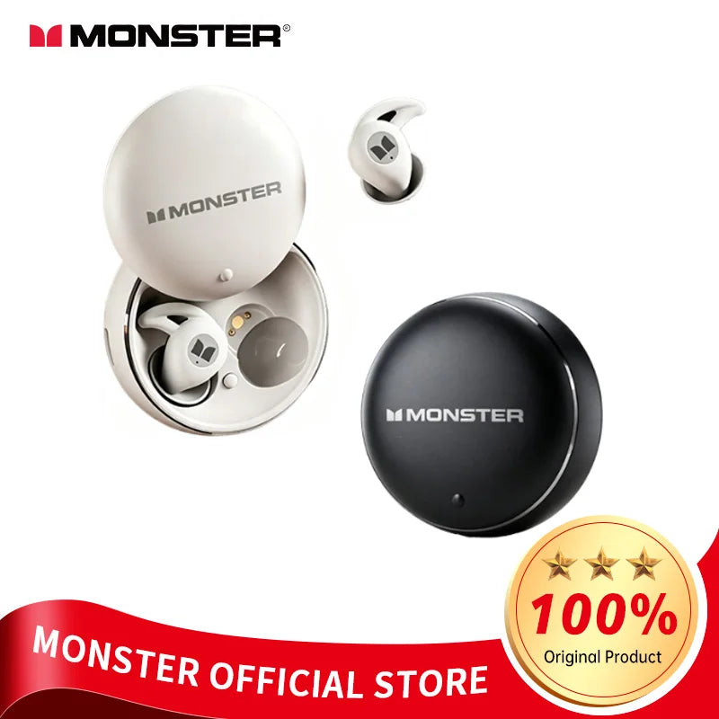 MONSTER GT31 Bluetooth Earphones Wireless Zero-Pressure Earbuds Noise Cancelling Sleep Aid Headphone HiFi Stereo Sound