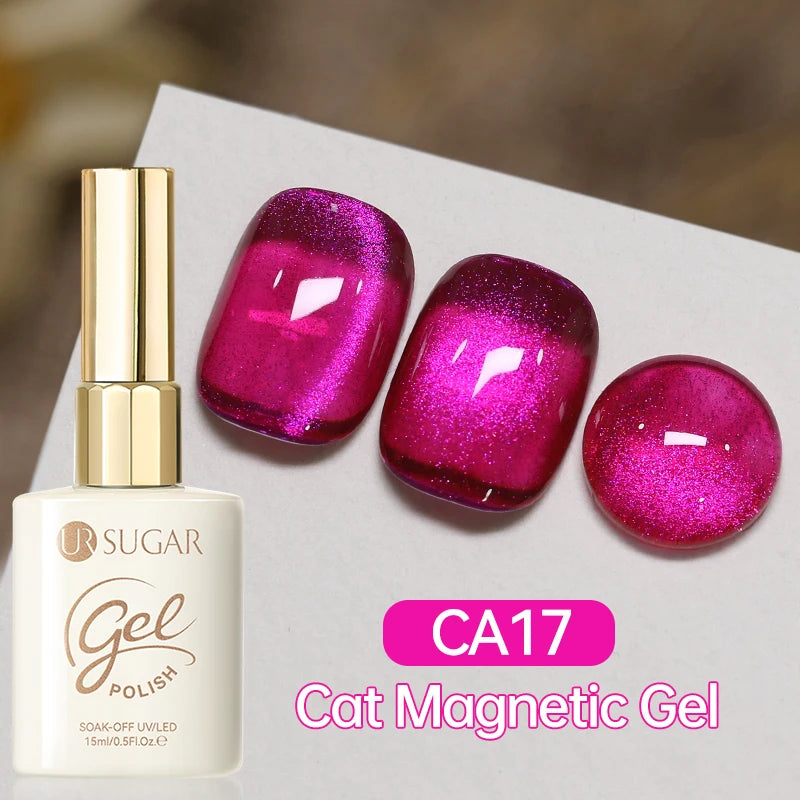UR SUGAR 15ml Cat Magnetic Gel Jelly Glass Full Coverage Varnis Magnetic Gel Soak Off UV LED Gel Autumn Winter Xmas Manicure